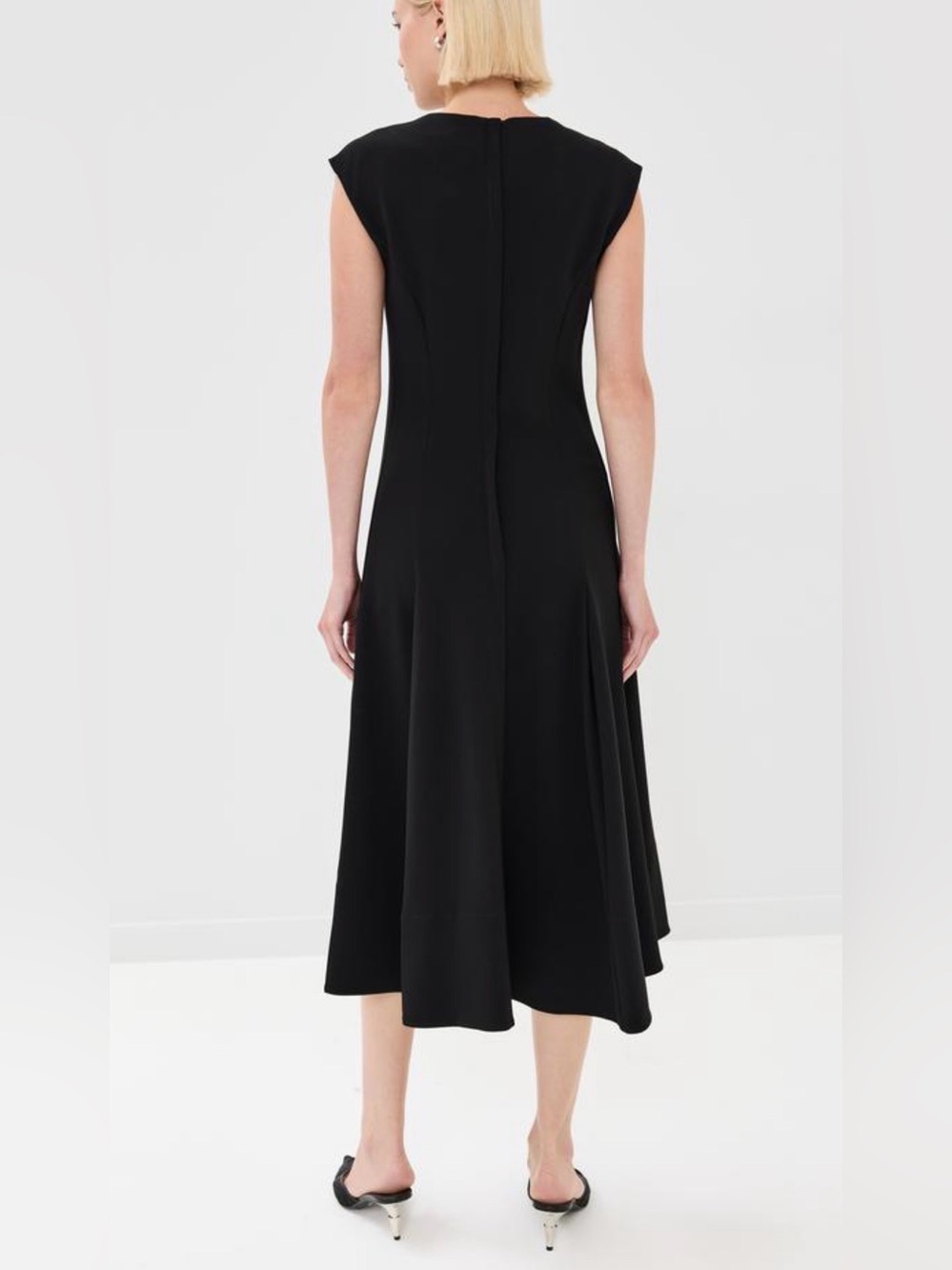 Proenza Schouler Women's Georgia Dress Black Sleeveless A-Line Dress - Picture 5 of 15
